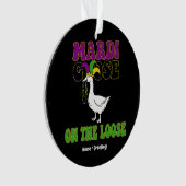 Mardi Goose On The Loose Funny Fat Tuesday Design オーナメント (正面)