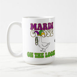 Mardi Goose On The Loose Funny Fat Tuesday Design コーヒーマグカップ