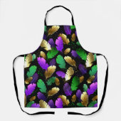 Mardi Grasの羽のシームレスなパターン エプロン (正面)