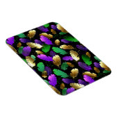 Mardi Grasの羽のシームレスなパターン マグネット (右側)
