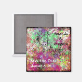 Mardi Grasカーニバルパーティーまたは日付磁石の保存 マグネット (正面/裏面)