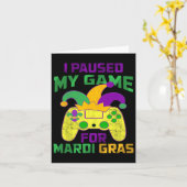 Mardi GrasコントローラのVideo Gamのゲームを一時停止 カード (黄色い花)