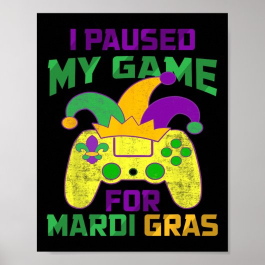 Mardi GrasコントローラのVideo Gamのゲームを一時停止 ポスター (正面)