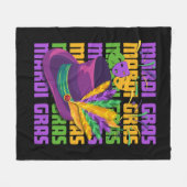 MARDI GRASトップハットフェザー フリースブランケット (正面(横))