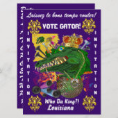 Mardi Grasパーティーの大き最高のいビューメモを表示 招待状 (正面/裏面)