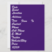 Mardi Grasパーティーの大き最高のいビューメモを表示 招待状 (裏面)