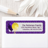 Mardi Grasパーティーバルーンとパタアーガイルーンラベル ラベル (インサイチュ)