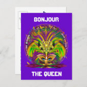 Mardi GrasパーティーCombo Packピック3デザイン インビテーションポストカード (正面/裏面)