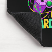 Mardi Grasビデオゲーマーメンズボーのゲームを一時停止 マウスパッド (コーナー)