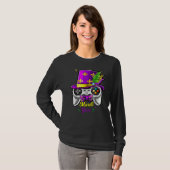 Mardi Grasビデオゲームコントローラジェスターマスクコスト Tシャツ (正面フル)