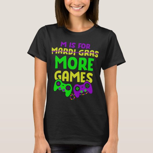 Mardi Grasビデオゲームコントローラ素晴らしボーイズ費用 Tシャツ (正面)