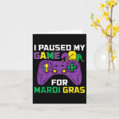 Mardi Grasビデオゲームコントロールのゲームを一時停止 カード (黄色い花)