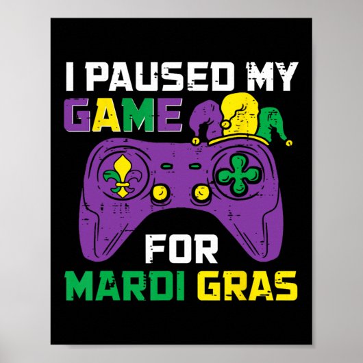 Mardi Grasビデオゲームコントロールのゲームを一時停止 ポスター (正面)