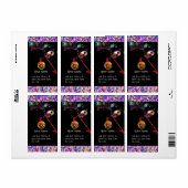 MARDI GRASマスカレード紙吹雪宝石モノグラム ラベル (フルシート)