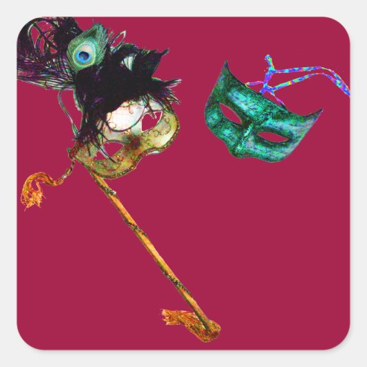 MARDI GRASマスカレード スクエアシール (正面)
