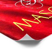 MARDI GRASマスカレード，ハーレクイン衣装モノグラム ポスター (角)