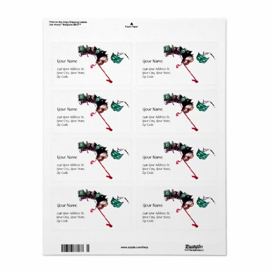 MARDI GRASマスカレード ラベル (フルシート)