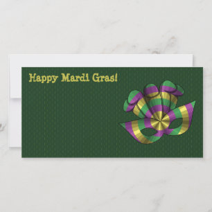 Mardi Grasマスクフォトカード