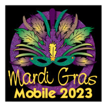 Mardi Grasマスクポスター – 2023 – モバイル