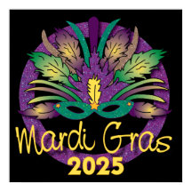 Mardi Grasマスクポスター – 2025