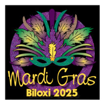 Mardi Grasマスクポスター – 2025 - Biloxi, MS.
