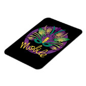 Mardi Grasマスクマグネット – モバイル， AL マグネット (左側)