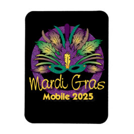 Mardi Grasマスクマグネット – 2025 – モバイル マグネット