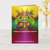 Mardi Grasマスク女王V 4 カード (黄色い花)