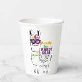 Mardi Grasラマのマスクビーズパーティー 紙コップ (裏面)