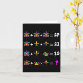 Mardi Gras数学の方程式先生学生Mard カード (黄色い花)