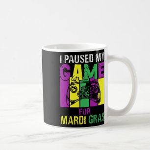 Mardi Gras用の私のゲームを一時停止ビデオゲームマーディGra コーヒーマグカップ