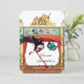 MARDI GRAS衣装パーティー仮面劇場 招待状 (スタンド正面)