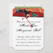 MARDI GRAS衣装パーティー仮面劇場 招待状 (裏面)