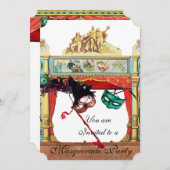 MARDI GRAS衣装パーティー仮面劇場 招待状 (正面/裏面)