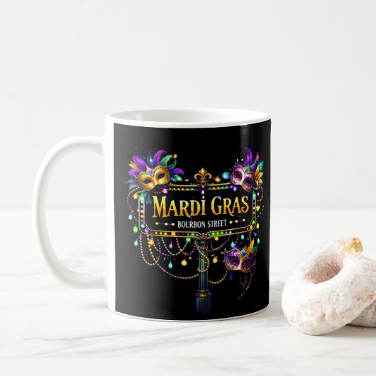 Mardi Gras  コーヒーマグカップ (ドーナツ)