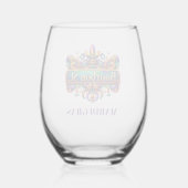 Mardi Gras ステムなしワイングラス (裏面)