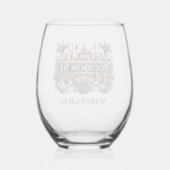 Mardi Gras ステムなしワイングラス (裏面)