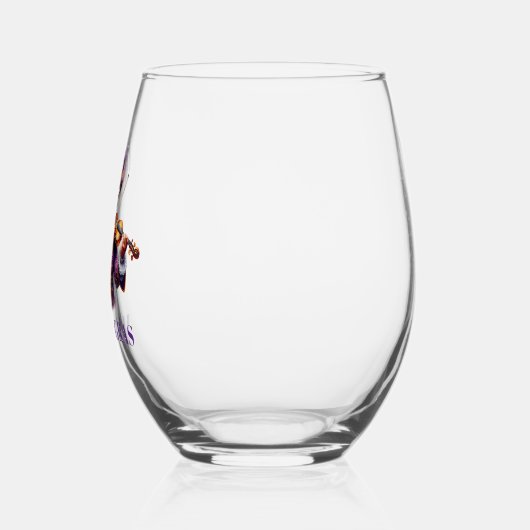 Mardi Gras ステムなしワイングラス (左)