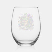 Mardi Gras ステムなしワイングラス (裏面)