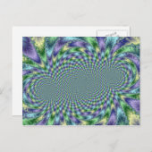 Mardi Gras – フラクタル ポストカード (正面/裏面)