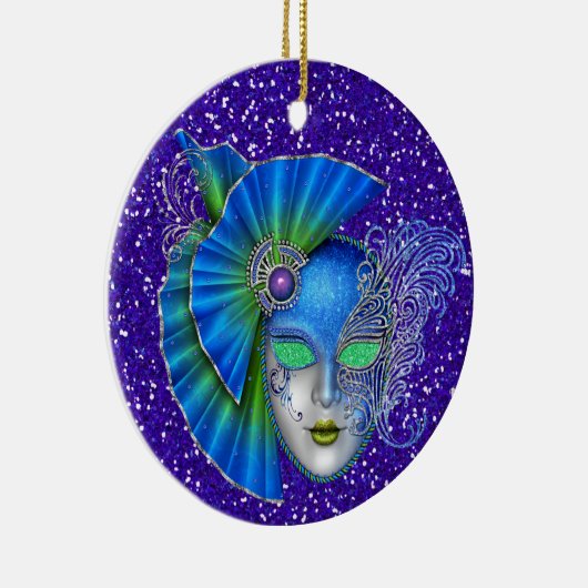 Mardi Gras – マスカレード – SRF セラミックオーナメント (右)