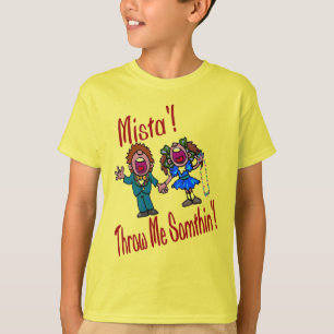 Mardi Gras、子供とビーズTシャツ Tシャツ