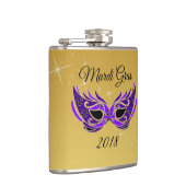 Mardi Gras 2018マスクオン金ゴールド フラスク (右)