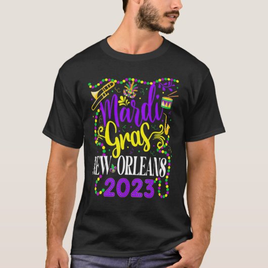 Mardi Gras 2023 Carnival Funny Costume_3 Tシャツ (正面)