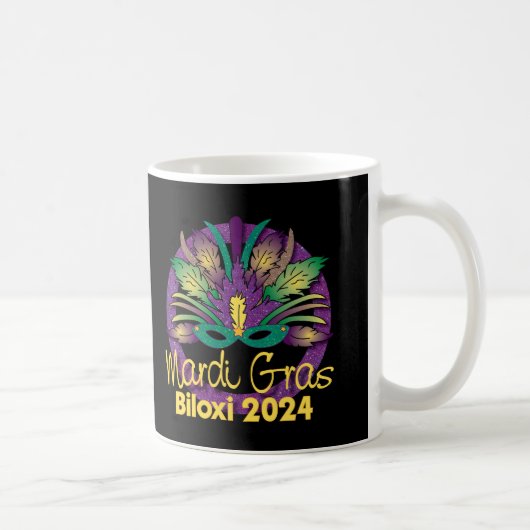Mardi Gras 2024マグカップ – Biloxi, MS. コーヒーマグカップ (右)