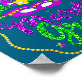 Mardi Gras 2024 Mask Beads New Orlean Party Women  ポスター (角)