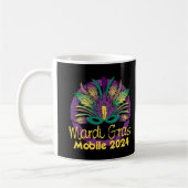 Mardi Gras 2024 Mug – モバイル， AL コーヒーマグカップ (左)
