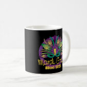 Mardi Gras 2025マグカップ – Biloxi, MS. コーヒーマグカップ (正面右)