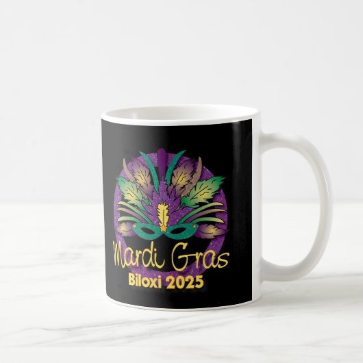 Mardi Gras 2025マグカップ – Biloxi, MS. コーヒーマグカップ (右)
