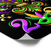 Mardi Gras 2025（紋章の）フラ・ダ・リメンズウィメンズキッズニュー ポスター (角)